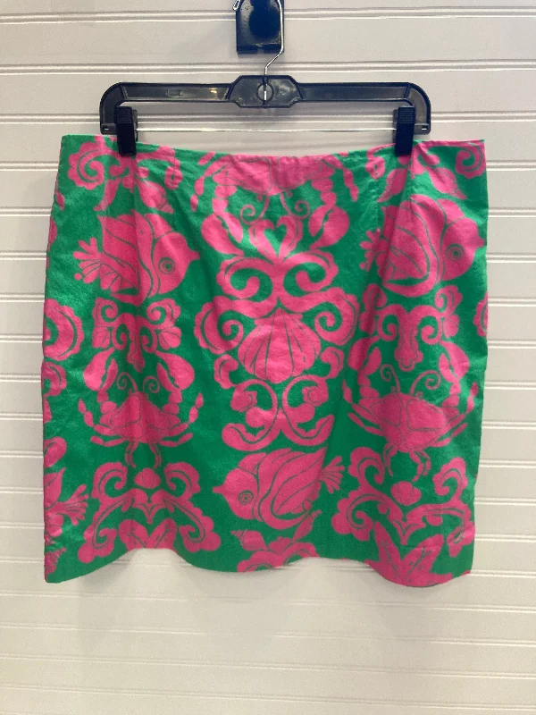 women's lace A-line skirtsGreen & Pink Skirt Designer Lilly Pulitzer, Size 16