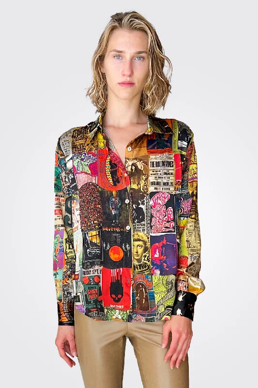 women's tops with sequin embellishmentsHeather Blouse - Poster Print