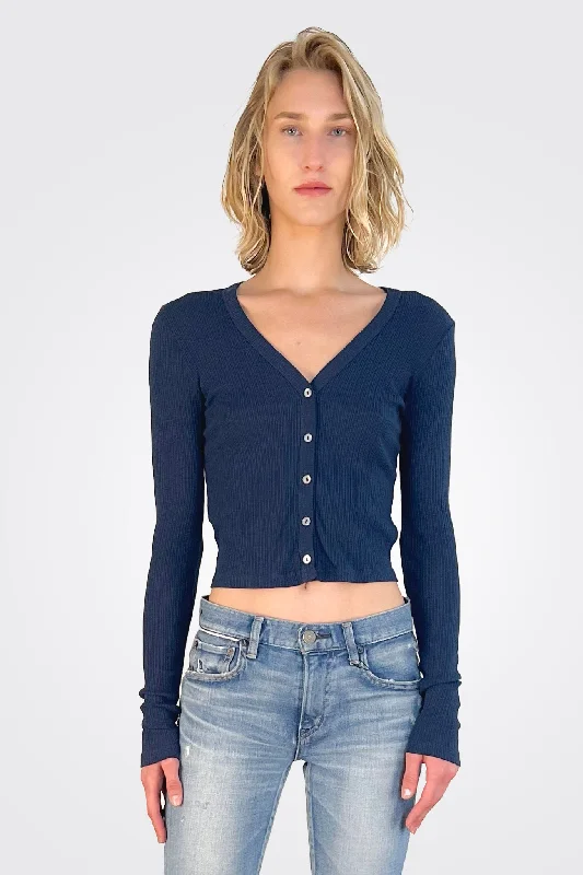 women's tops for those who want to make a bold fashion statement with their choice of topsLyla Ribbed Cardigan - Nocturnal