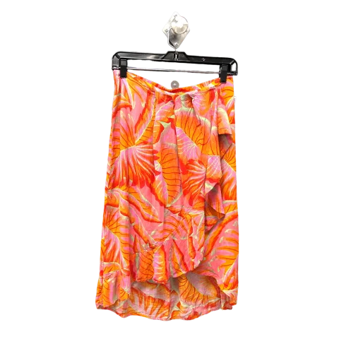 women's velvet mini skirtsOrange & Pink Skirt Midi Cynthia Rowley, Size S