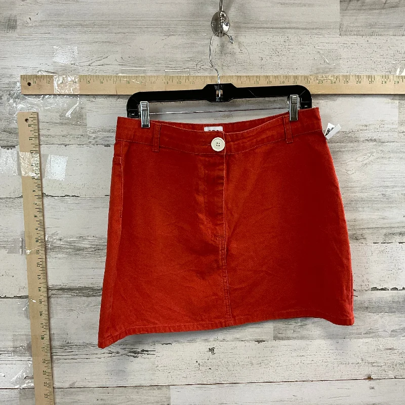 women's loungewear dressy skirtsOrange Skirt Mini & Short Bdg, Size L