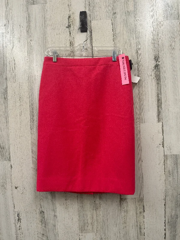 women's elastic-waisted skirts for pregnancyPink Skirt Midi J. Crew, Size 8