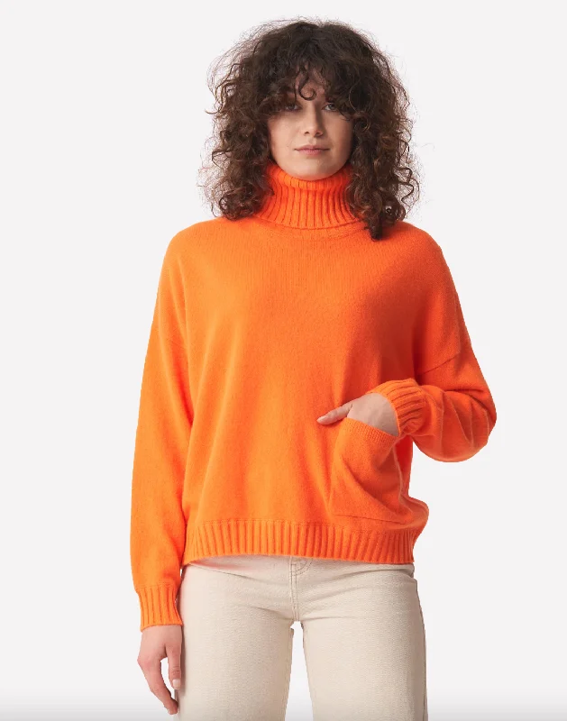 women's tops for everyday elegancePippin Roll Neck Sweater - Orange