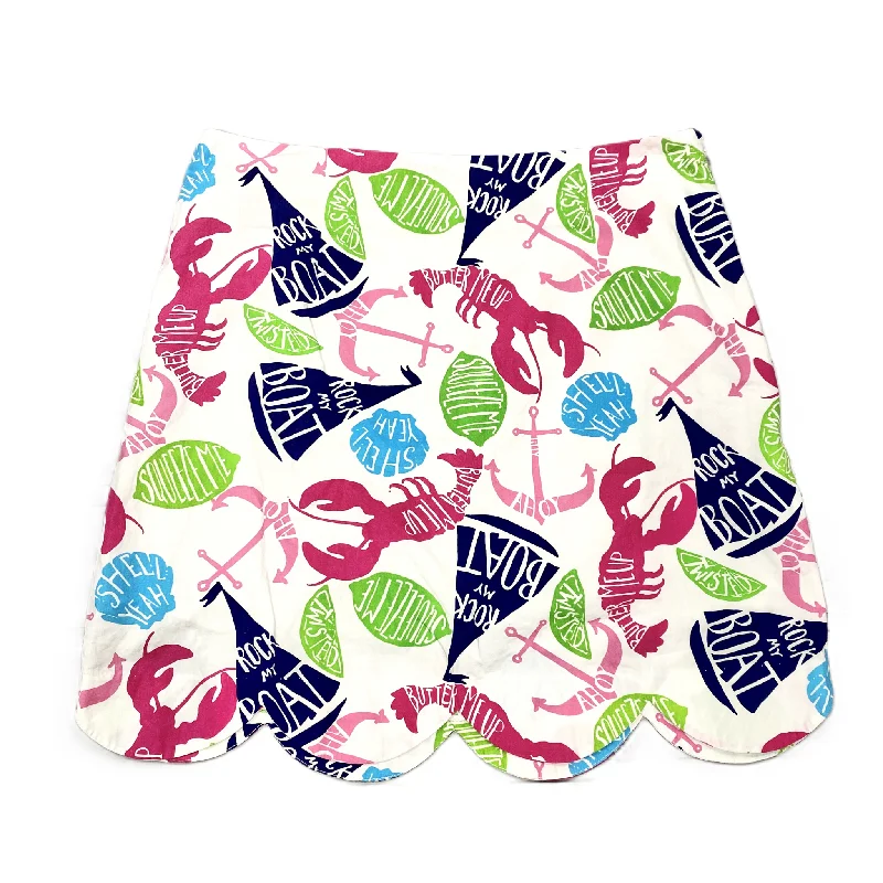 women's travel-friendly cocktail skirtsPrint Skirt Designer By Lilly Pulitzer, Size: 4