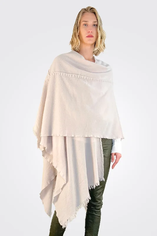 women's tops for creating capsule wardrobesStitch Detailed Poncho - Desert