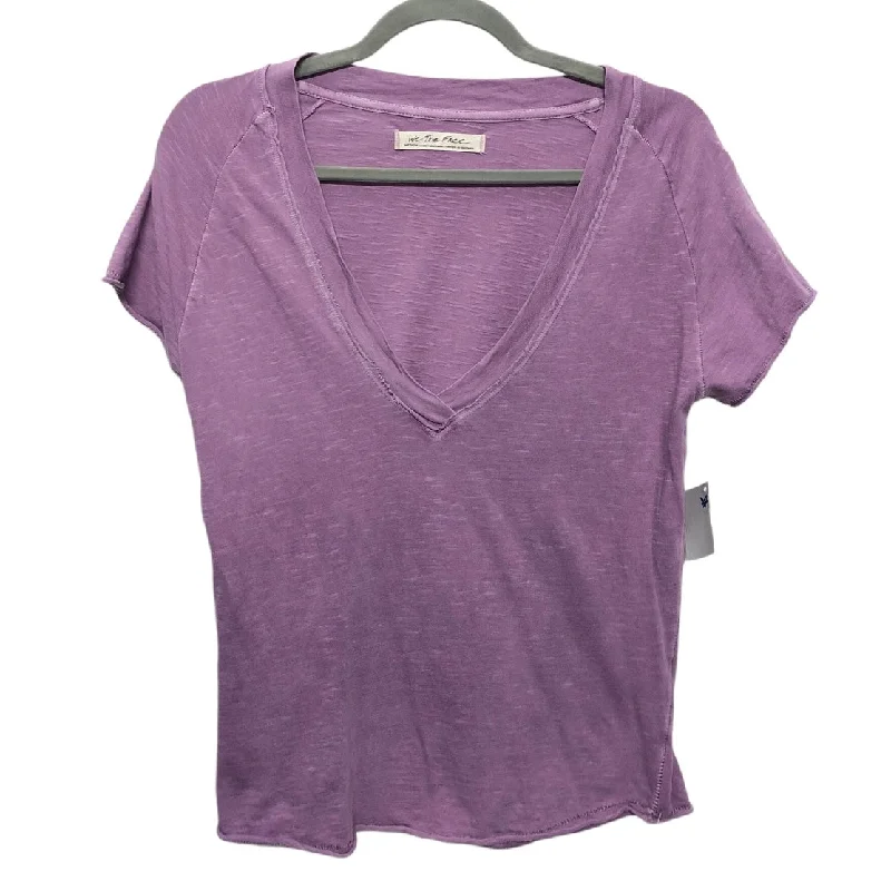 elegant women's topsTop Short Sleeve Basic By We The Free In Purple, Size: M