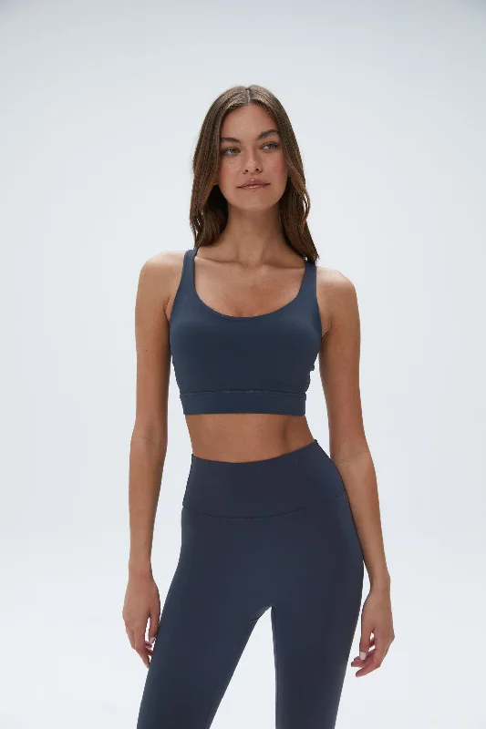 women's tops for those who want to create outfits that are both unique and memorableUltimate Cross Back Bra - Midnight Blue