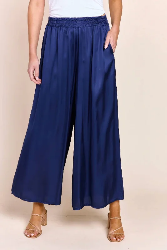 women's button-fly pantsAmara Silk Pants In Blue