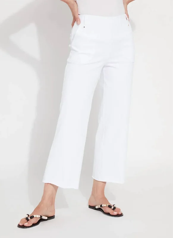 women's waterproof pantsAthena Wide Leg Crop In White