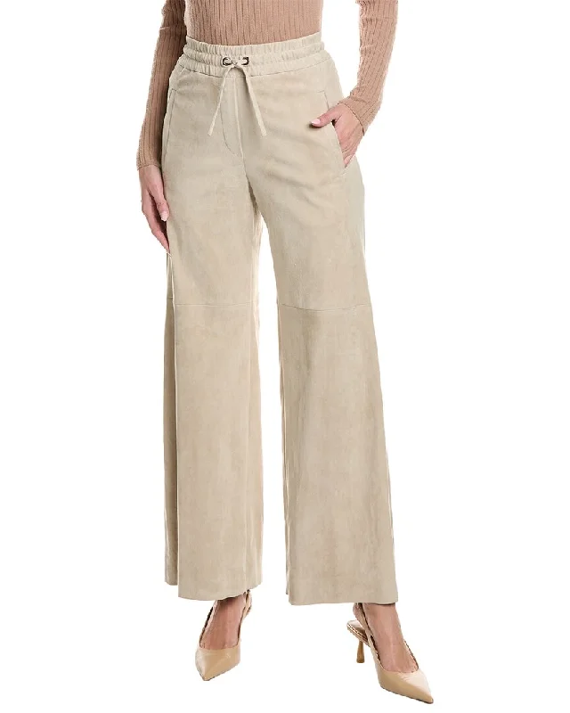 women's mid-rise pantsBrunello Cucinelli Leather Pant