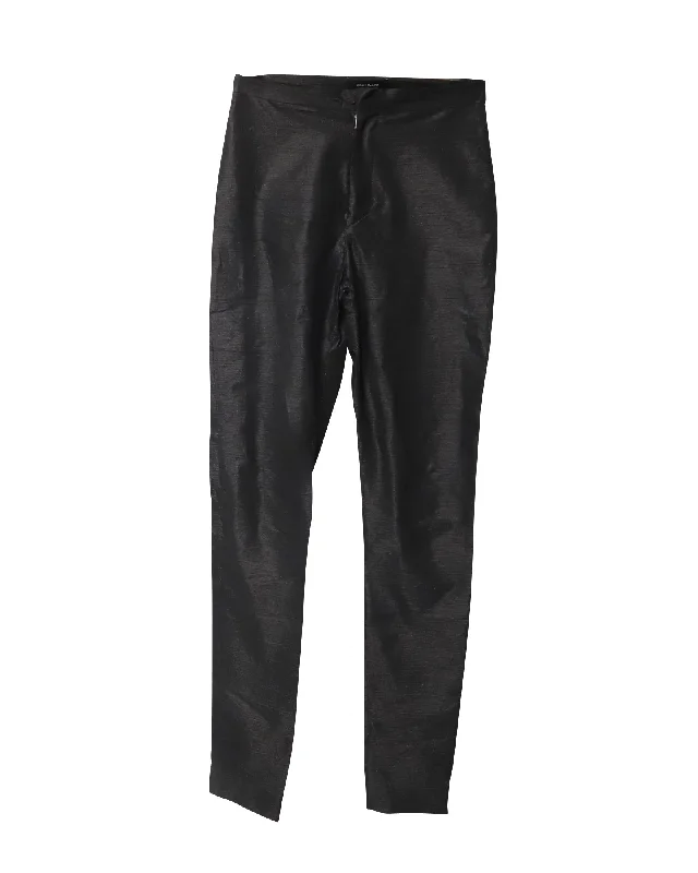 women's high-slung pantsIsabel Marant Shimmering Skinny Pants in Black Polyamide