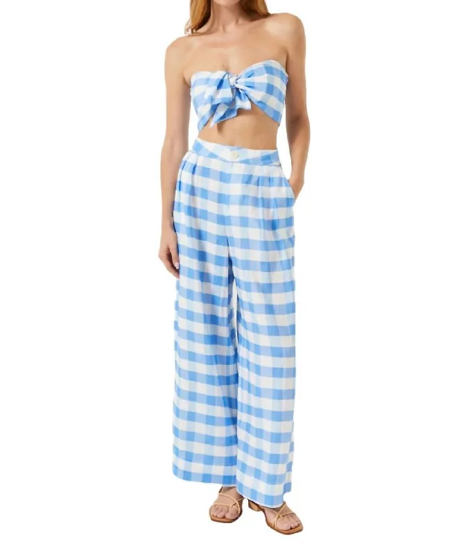 women's spring pantsLinen Campbell Pants In Toulouse Gingham