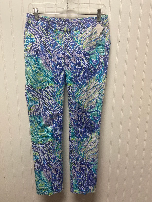 women's reversible pantsPants Designer By Lilly Pulitzer In Blue & Purple, Size: 2