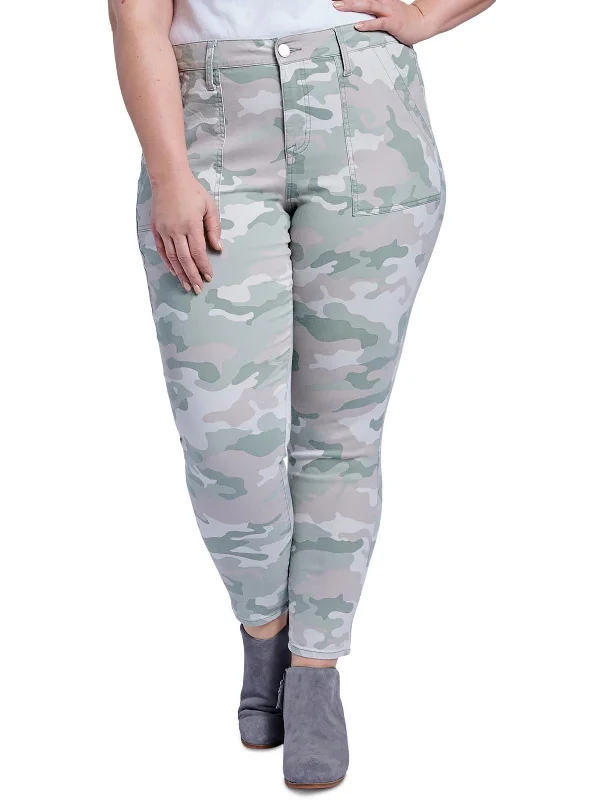 women's yoga pantsPlus Womens High Rise Camouflage Skinny Pants