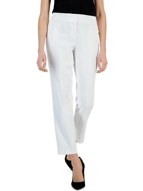 women's bootcut pantsWomens Crepe Solid Straight Leg Pants