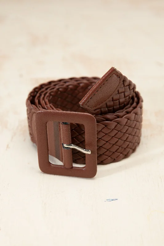 women's unique dressesBrown Braided Belt