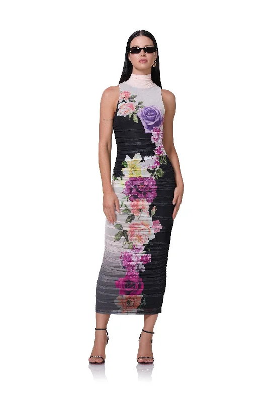 Organza DressFiorella Dress - Colorblock Floral