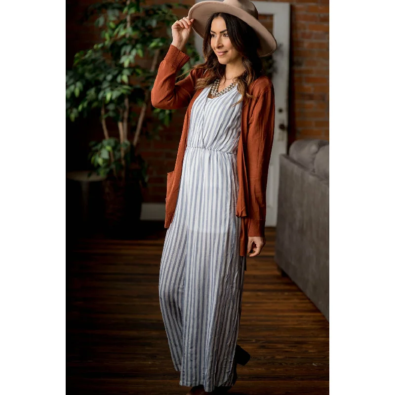 Nursing DressNavy Striped Jumpsuit