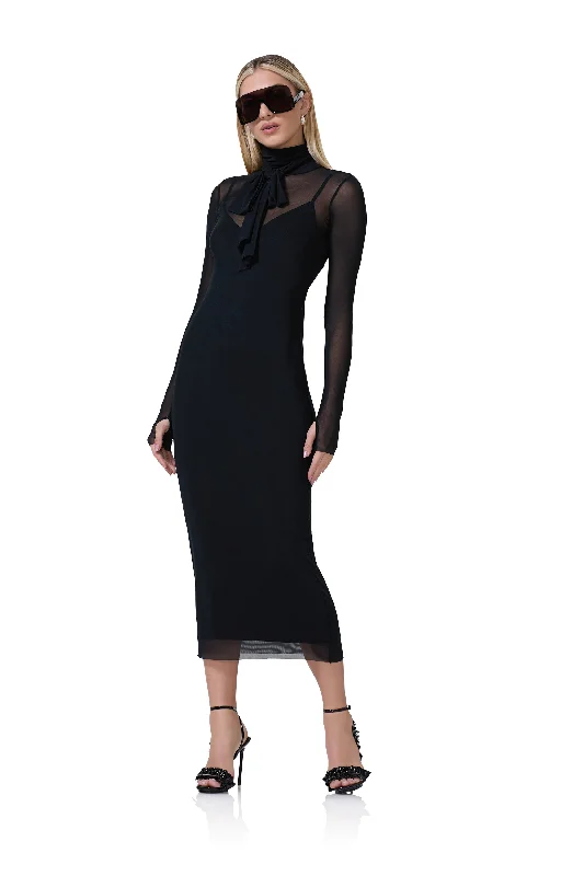 Leather DressNesa Dress - Noir Dot