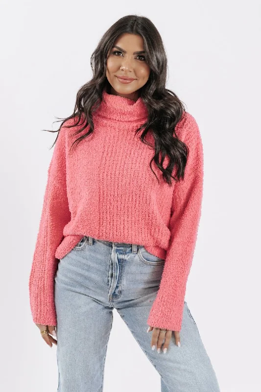 Floor-Length DressPink Long Sleeve Turtleneck Sweater - FINAL SALE