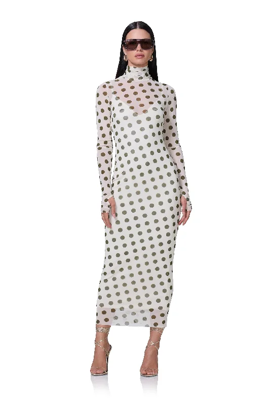 Satin DressShailene Dress - Birch Dot