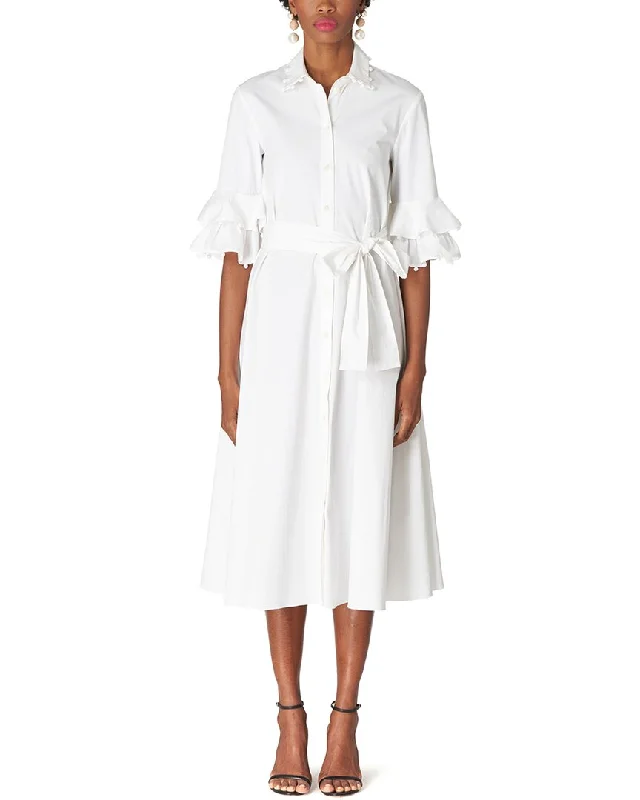 Casual Chic DressCarolina Herrera Elbow Sleeve Midi Shirtdress