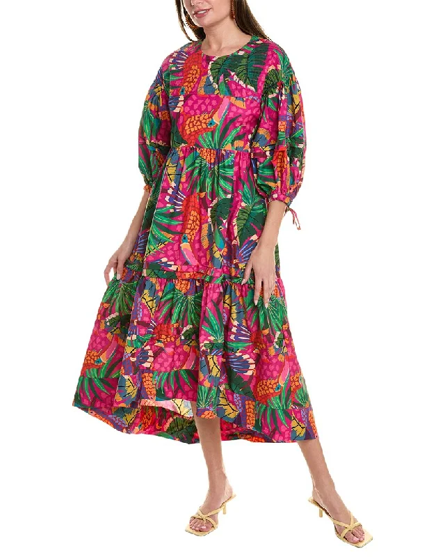 Bow-Tie DressFARM Rio Painted Toucans Midi Dress