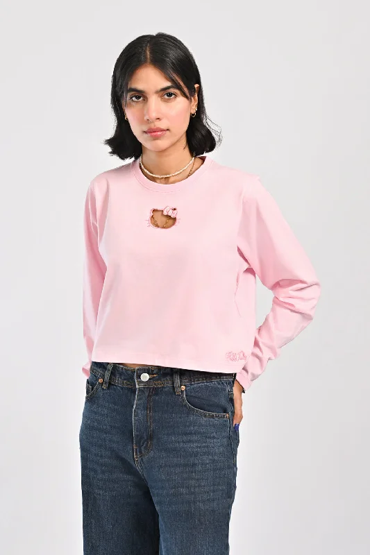 women's tops for those who want to add a personal touch to their wardrobe with unique and one-of-a-kind piecesCROP TEE WITH EMBROIDERY DETAIL