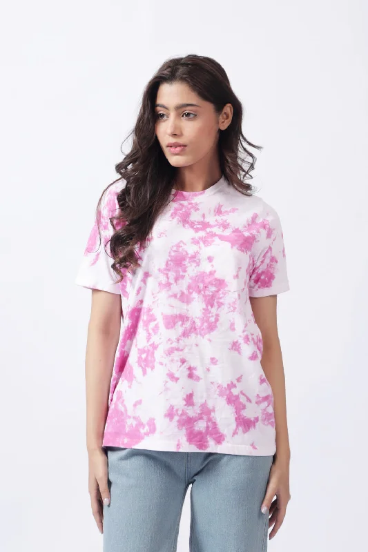 women's tops in solid colorsTIE AND DYE T-SHIRT