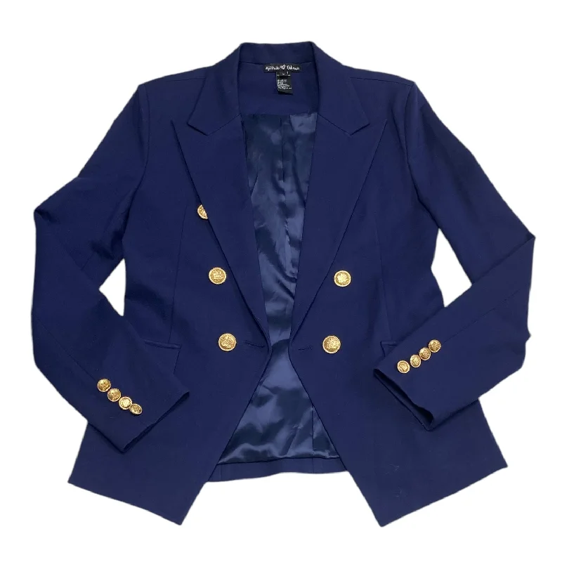 women's coats with adjustable sleevesBlazer By Attitude Unknown In Blue & Gold, Size: M