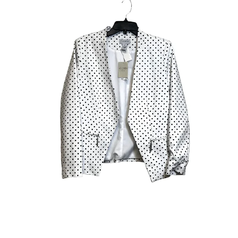 women's coats with floral printsBlazer By Carmen By Carmen Marc Valvo In Polkadot Pattern, Size: 10