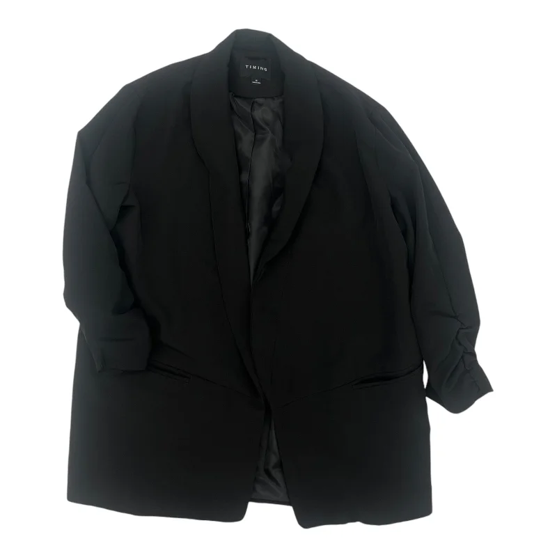 women's down coatsBlazer By Timing In Black, Size:M