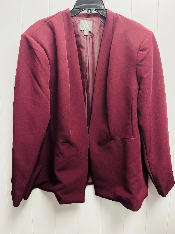 eco-friendly women's coatsBlazer By Worthington In Maroon, Size: 3x