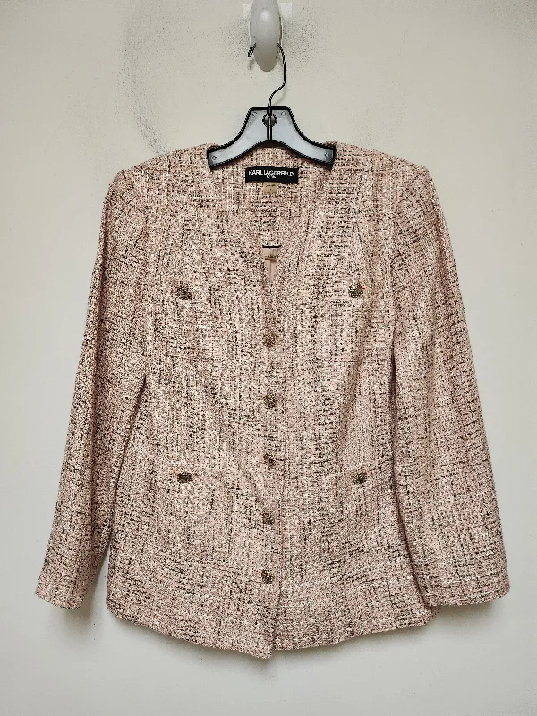 women's coats for city wearBlazer Designer By Karl Lagerfeld In Pink, Size: M