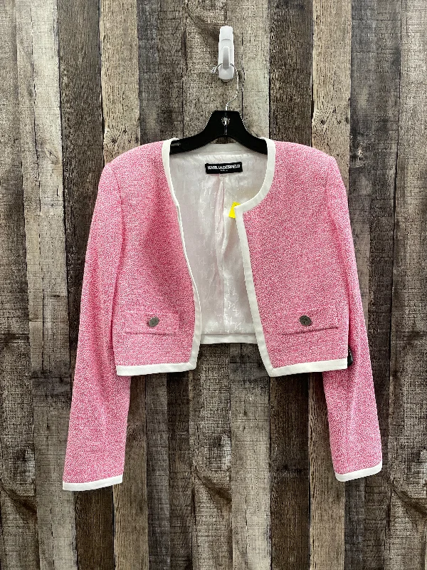 women's coats for ice skatingBlazer Designer By Karl Lagerfeld In Pink, Size: S