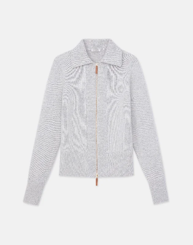 Cozy Embellished SweatersCashmere Polo Cardigan