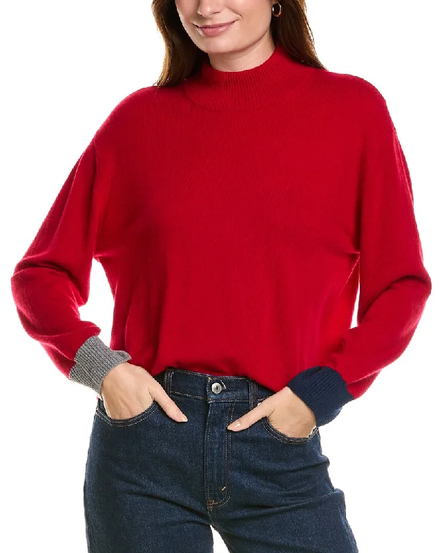 Knitted Crewneck SweatersForte Cashmere Crop Cashmere Pullover