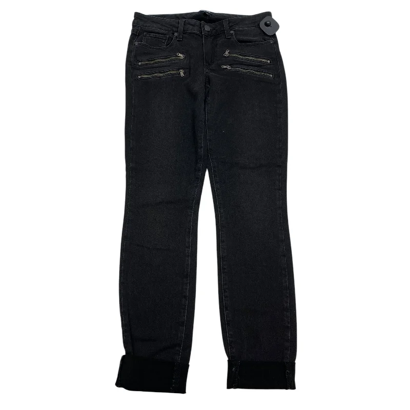 women's denim jeans with rhinestonesJeans Designer By Paige In Black Denim, Size: 4