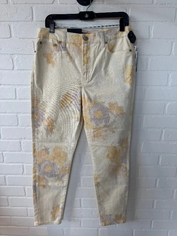 women's denim jeans for athletic bodiesJeans Skinny By Lauren By Ralph Lauren In Cream & Purple, Size: 10