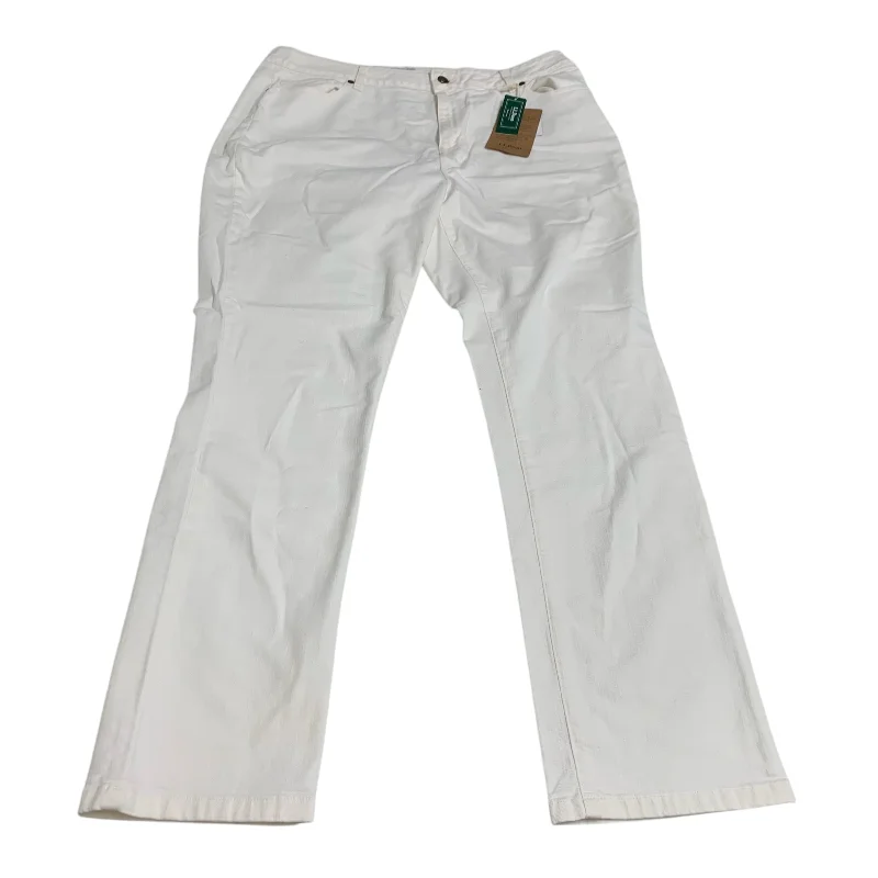 women's denim jeans for a comfortable fitJeans Straight By L.l. Bean In White Denim, Size: 18