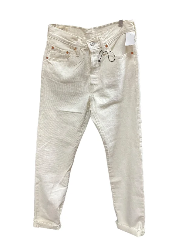 women's denim jeans with spandexJeans Straight By Levis In Cream, Size: 2