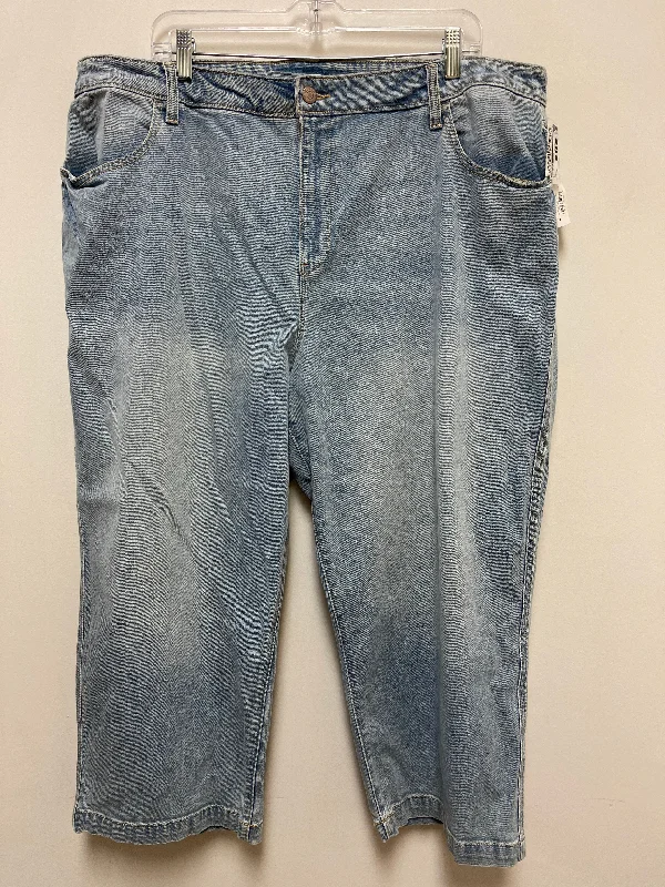 women's denim jeans with leather back pocketsJeans Straight By Old Navy In Blue Denim, Size: 20