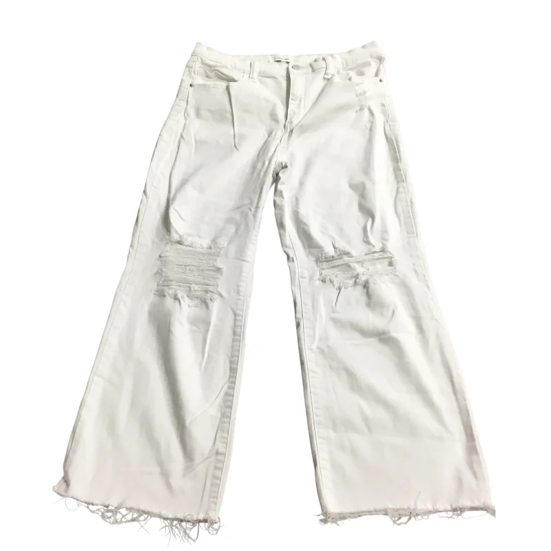 women's denim jeans with functional pocketsJeans Wide Leg By Sneak Peek In White, Size: 12