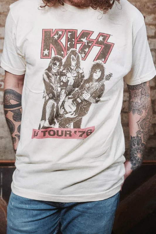 women's tops with lace-up frontsKiss ‘76 Tour T-Shirt