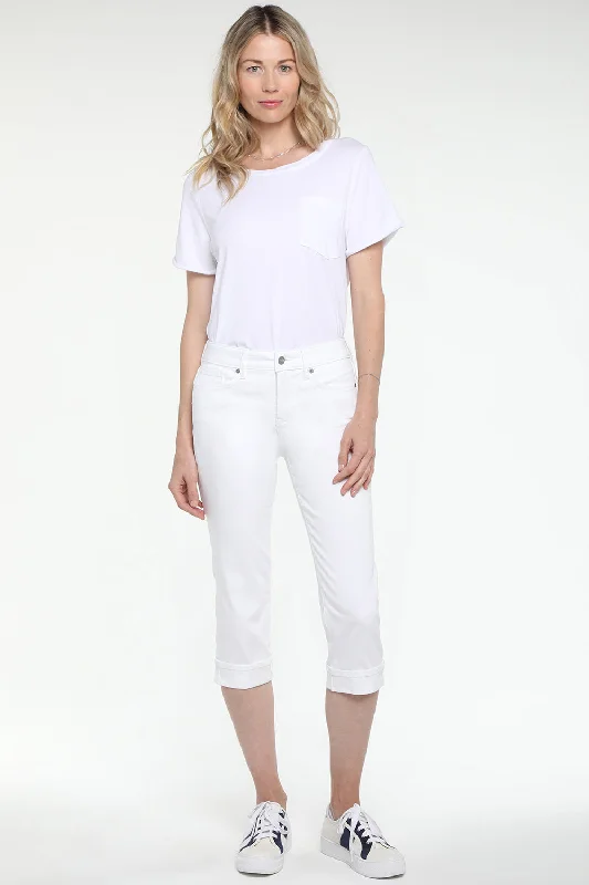 women's denim jeans for a trendy vibeMarilyn Straight Crop Jeans In Petite - Optic White