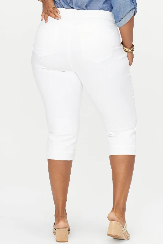 women's denim jeans for a night at the clubMarilyn Straight Crop Jeans In Plus Size - Optic White