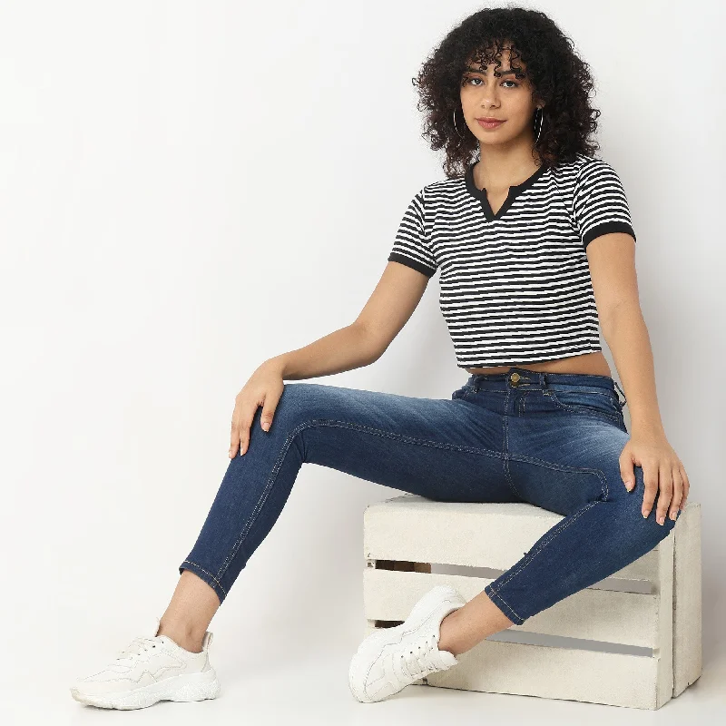 women's tops for those who love to shop for unique findsSlim Fit Striped T-Shirt