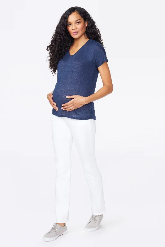 women's denim jeans for a cozy dayStraight Maternity Jeans - Optic White