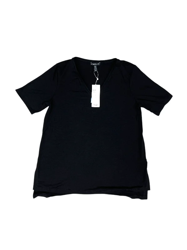 women's tops for boho-chic stylesTop Short Sleeve Basic By Eileen Fisher In Black, Size: Xs