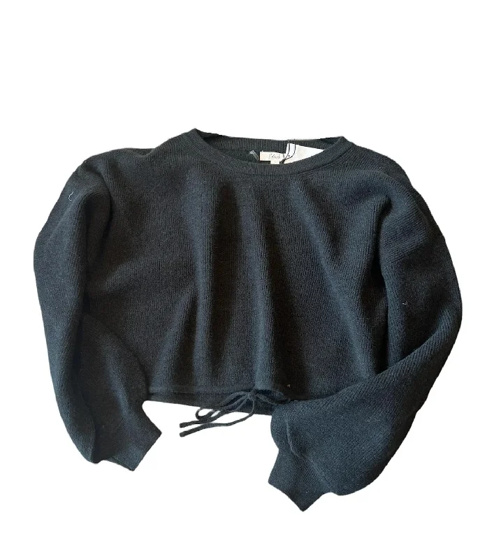 Wholesale Affordable Women's SweatersWomen's Drawstring Sweater In Black